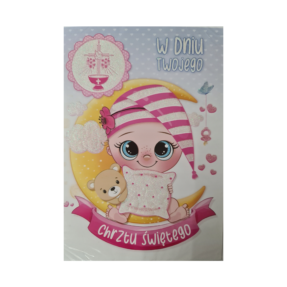 pamiątka na Chrzest Święty, Kartka na Chrzest  11,5 cm *16,5 cm 10692242892