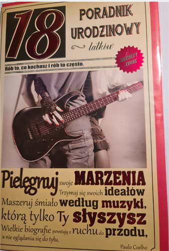 kartka na osiemnastkę kartka na 18 kartki WESOŁE 13 cm *20,5 cm  9758927614