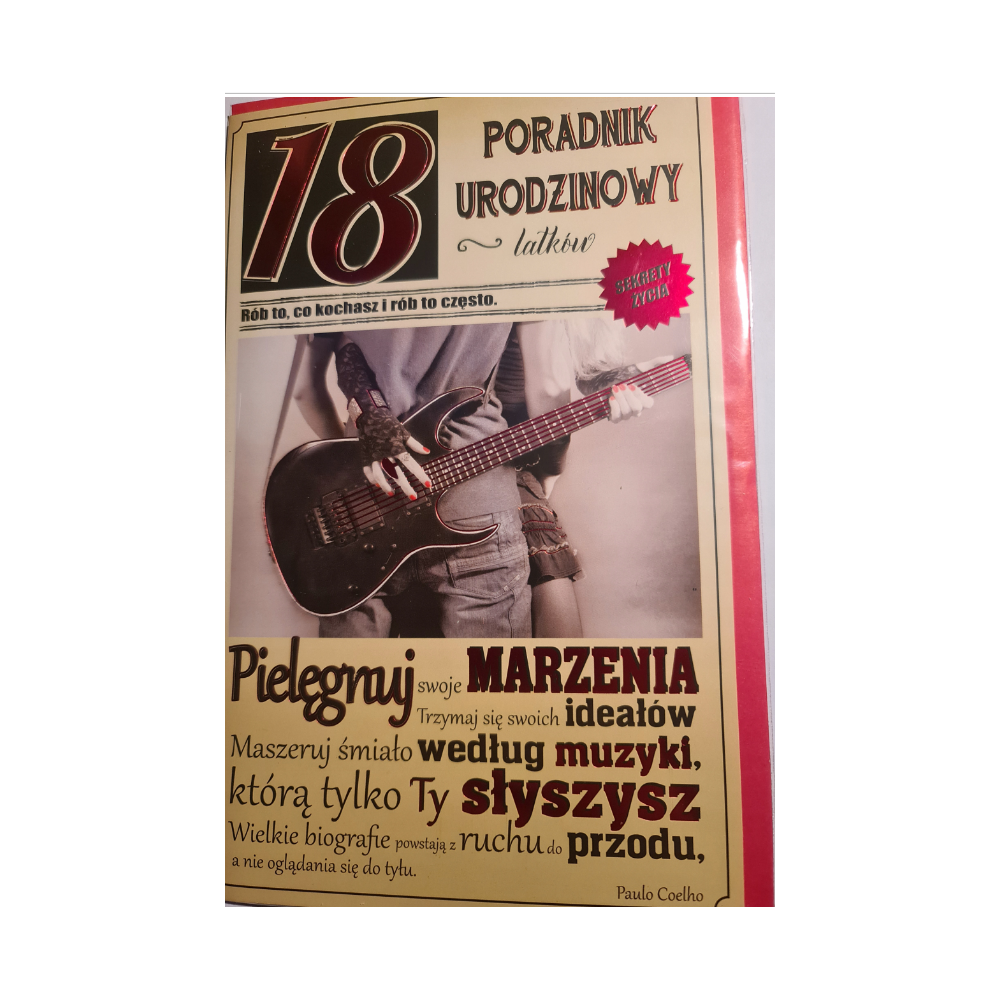 kartka na osiemnastkę kartka na 18 kartki WESOŁE 13 cm *20,5 cm  9758927614