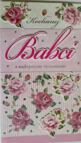 DZIEŃ BABCI kartka karnet NA DZIEŃ BABCI 17,5 cm *29,7 cm 16897885576