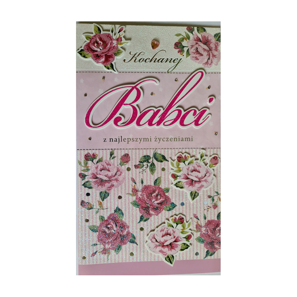 DZIEŃ BABCI kartka karnet NA DZIEŃ BABCI 17,5 cm *29,7 cm 16897885576