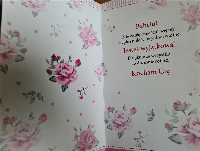 DZIEŃ BABCI kartka karnet NA DZIEŃ BABCI 17,5 cm *29,7 cm 16897885576