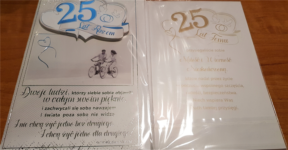 Kartki na rocznicę ślubu z naklejaną cyfrą 13 cm *20,4 cm 7908259948