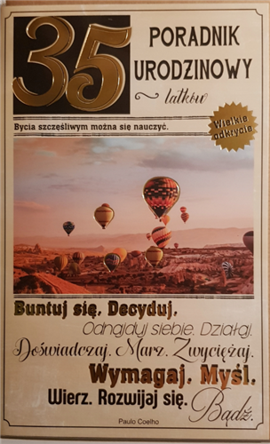 kartka urodzinowa na 35 lat trzydzieści pięć 13cm x 20,5 cm 8603273246