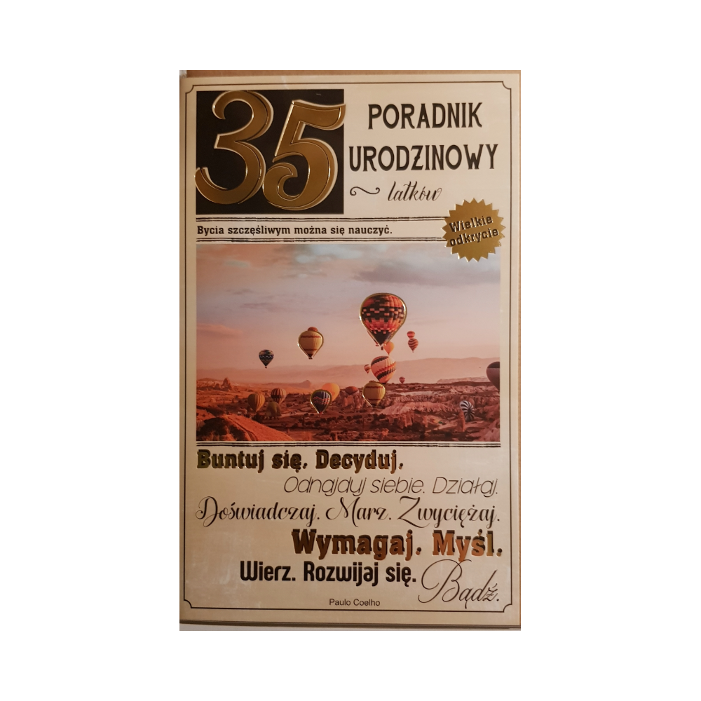 kartka urodzinowa na 35 lat trzydzieści pięć 13cm x 20,5 cm 8603273246