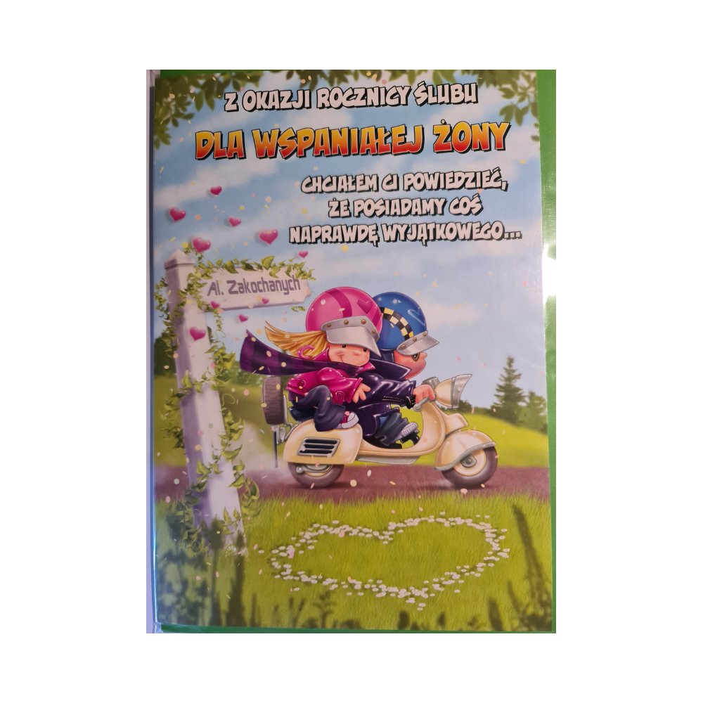 Kartki na rocznicę ślubu kartka rocznicę dla ŻONY  15,5 cm *22,5 cm  9526451174