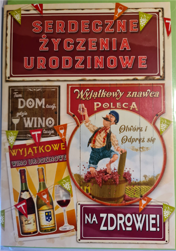 Kartki urodzinowe kartka urodzinowa WESOŁE Zabawna 15,5 cm *22 cm 9526436999