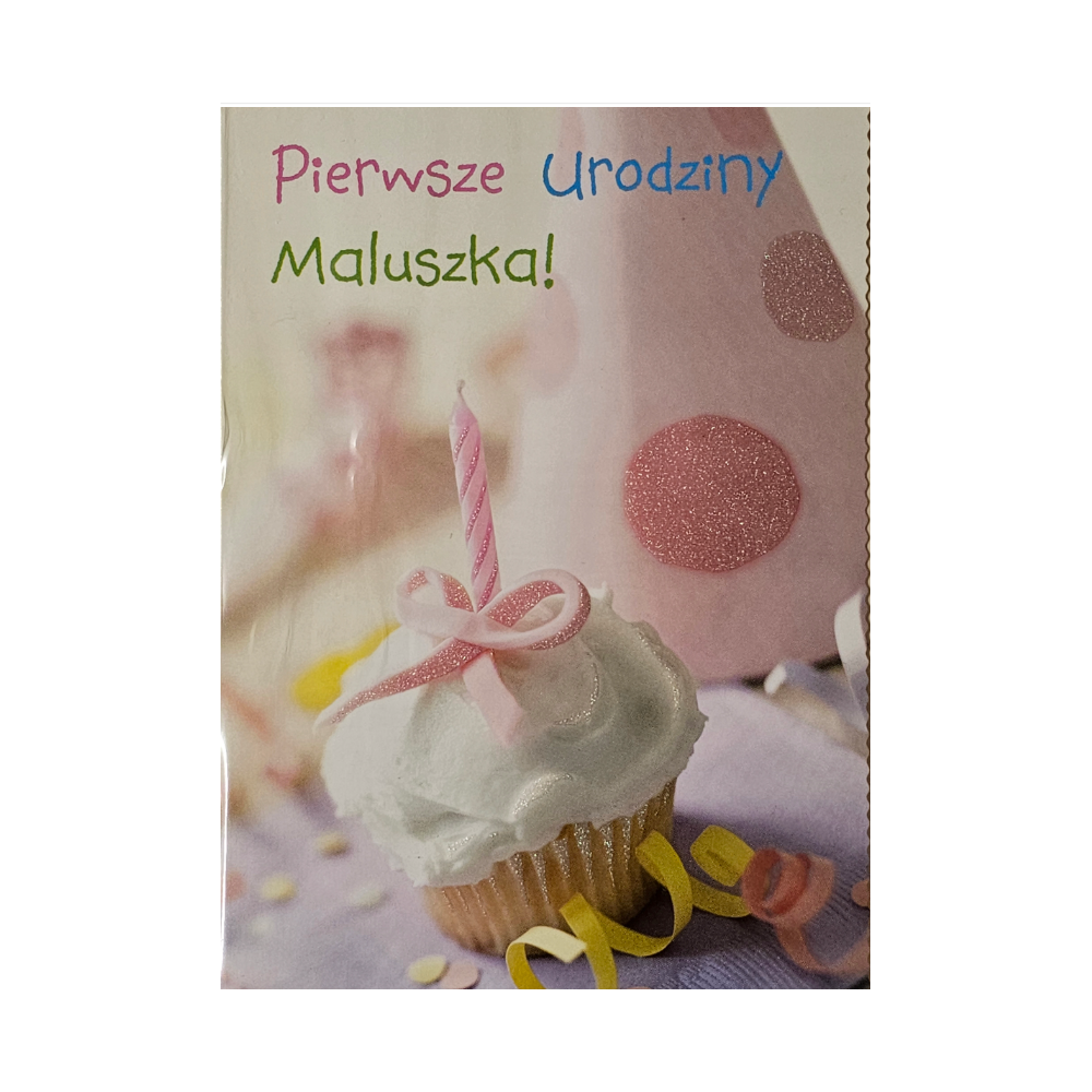 Kartki urodzinowe na roczek pierwsze urodziny  12 cm *16,5 cm 11746891486