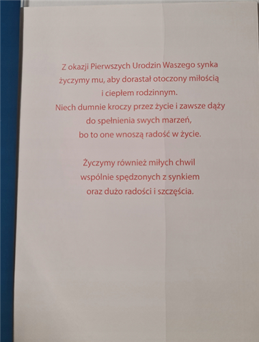 Kartki urodzinowe na roczek pierwsze urodziny 12 cm *16,5 cm 11746889638