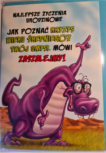 Kartki urodzinowe kartka urodzinowa WESOŁE Zabawna  15,5 cm *22 cm  9526434635