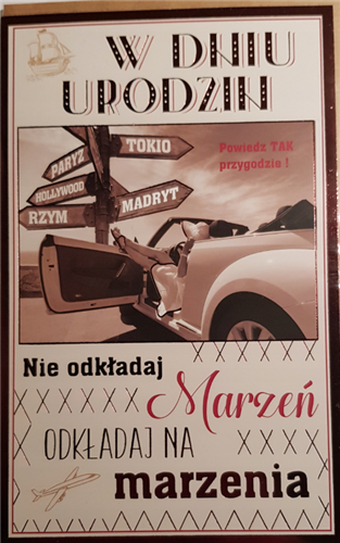 Kartki urodzinowe kartka urodzinowa WESOŁE Zabawna 13 cm *20,4 cm 9046024077