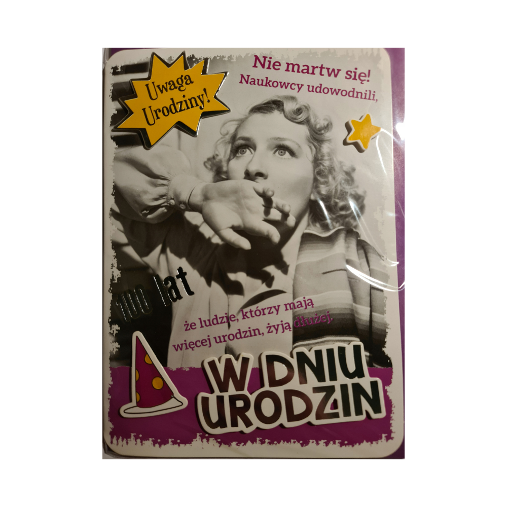 Kartki urodzinowe kartka urodzinowa WESOŁE Zabawna 12,7 cm *17,9 cm  16897830119