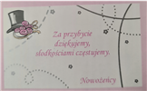 NAKLEJKI NA CIASTO WESELNE 4 szt wym. 8x5cm 12176981896