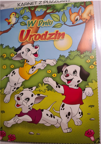 Kartki urodzinowe dla dziecka kartka z puzzlami 14 cm *19 cm 9994722431