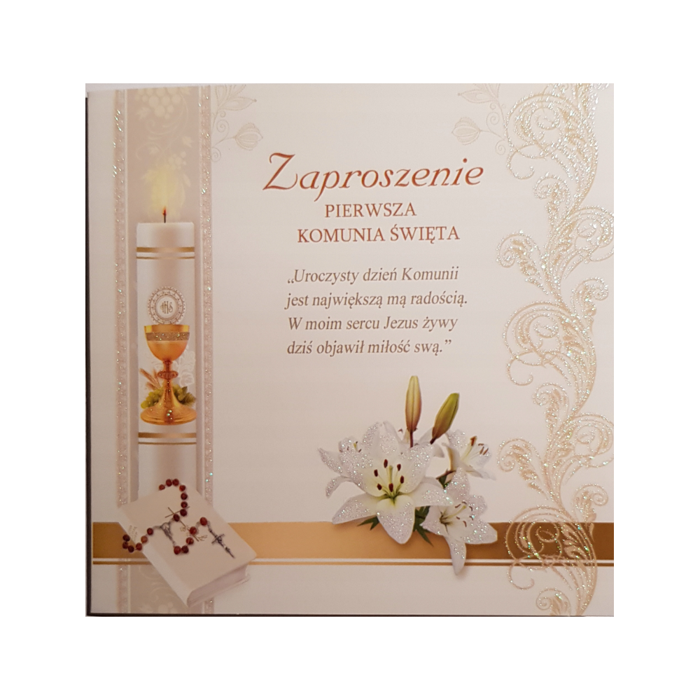 zaproszenia na Komunie Świetą  12 cm *12 cm 9037722090