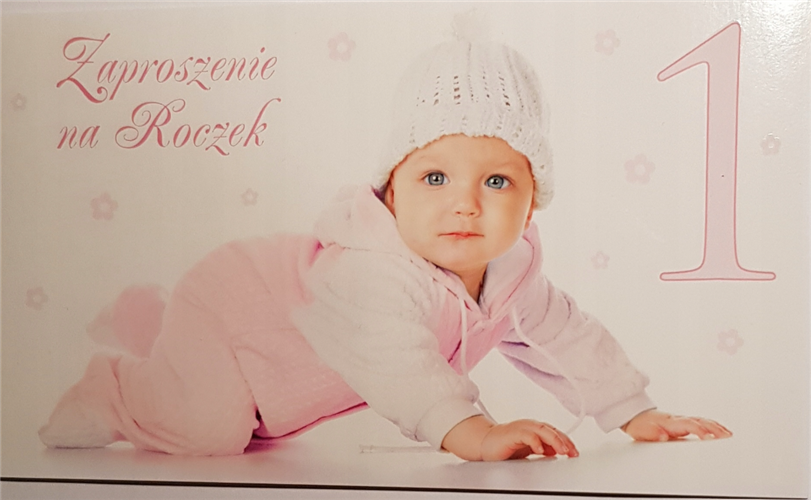 zaproszenia na roczek pierwsze urodziny dziecka 9 cm *15,5 cm 9017485596