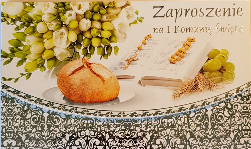 zaproszenia na Komunie Świetą  9,50 cm *16 cm 9017274328