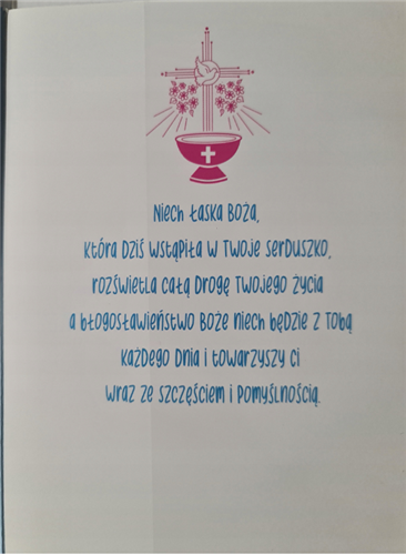 pamiątka na Chrzest Święty, Kartka na Chrzest 11,5 cm *16,5 cm 7681790372