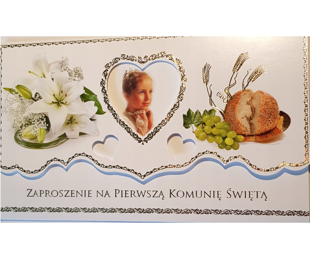 zaproszenia na Komunie Świetą 9,50 cm *16 cm 6731353053