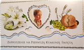 zaproszenia na Komunie Świetą 9,50 cm *16 cm 6731353053
