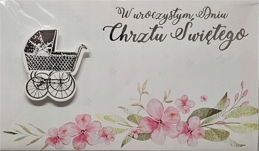 pamiątka na Chrzest Święty, Kartka na Chrzest 11,4 cm *19 cm 17276576467
