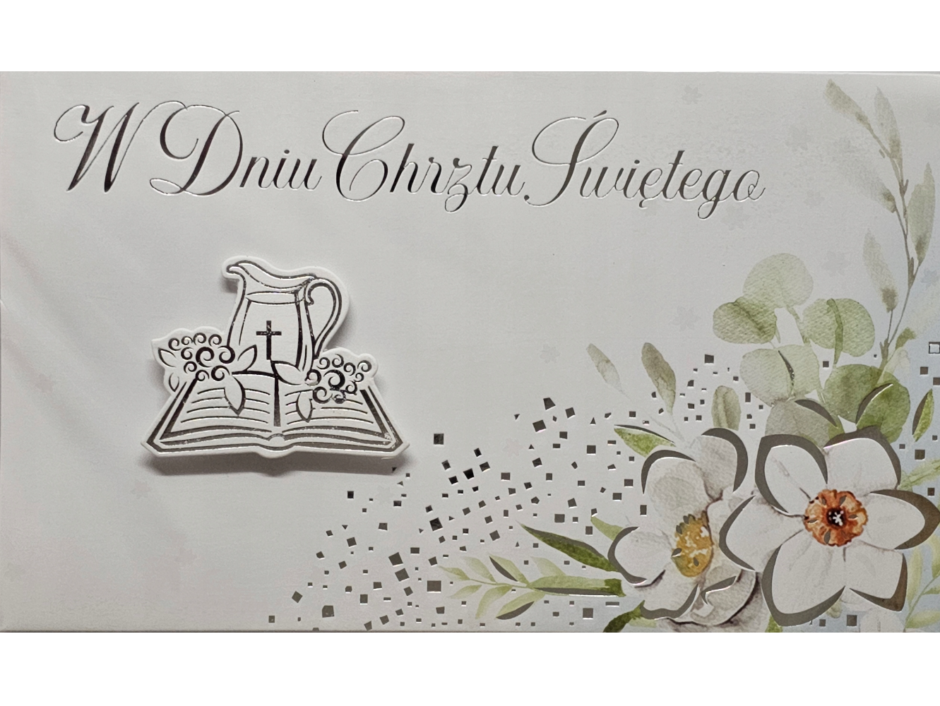 pamiątka na Chrzest Święty, Kartka na Chrzest 11,4 cm *19 cm 17276583026