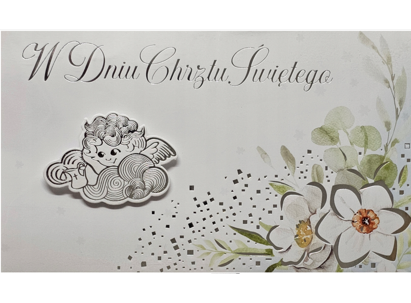pamiątka na Chrzest Święty, Kartka na Chrzest 11,4 cm *19 cm 17276585624