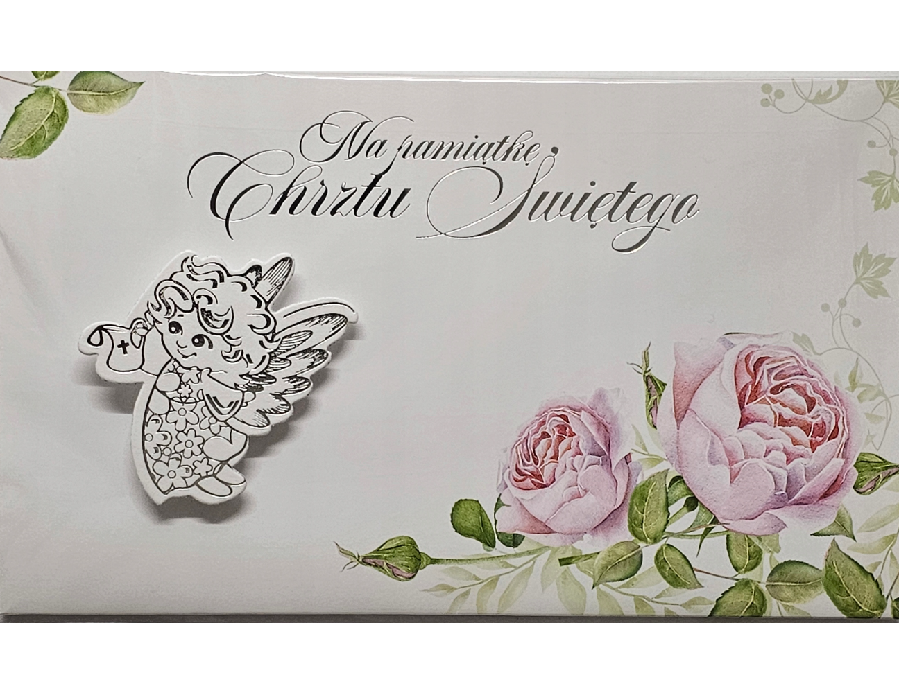 pamiątka na Chrzest Święty, Kartka na Chrzest 11,4 cm *19 cm 16897832326