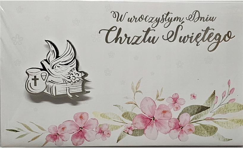 pamiątka na Chrzest Święty, Kartka na Chrzest   11,4 cm *19 cm 16897832292