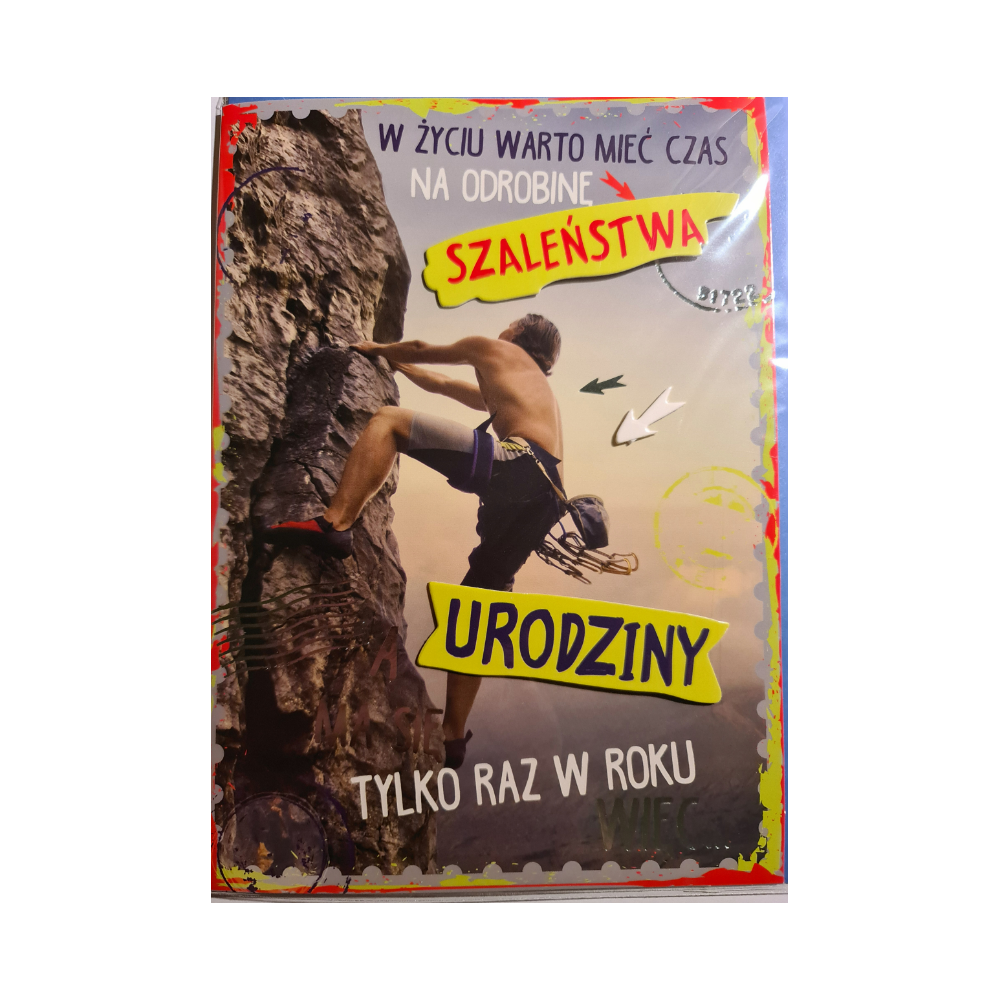 Kartki urodzinowe kartka urodzinowa WESOŁE Zabawna 12,7 cm *17,9  cm 16897829234