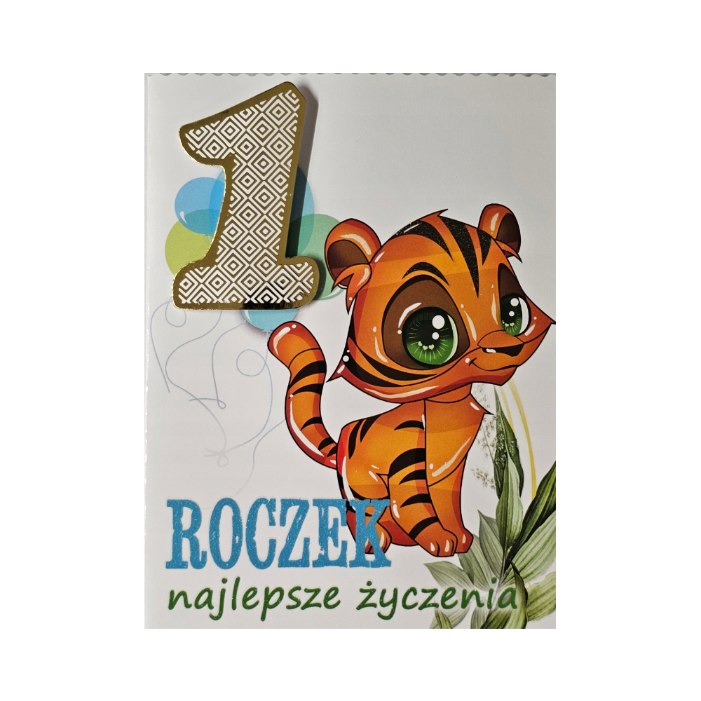 Kartki urodzinowe na roczek pierwsze urodziny 12 cm *16,5cm 13540347139
