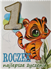 Kartki urodzinowe na roczek pierwsze urodziny 12 cm *16,5cm 13540347139