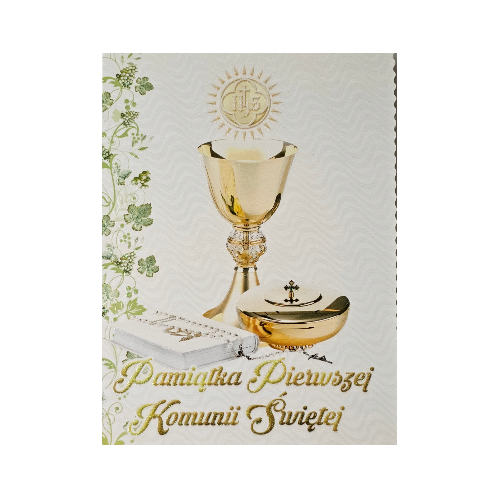 Pamiątka pierwszej Komunii Świetej Kartka  12 cm *16,3 cm 17306011256