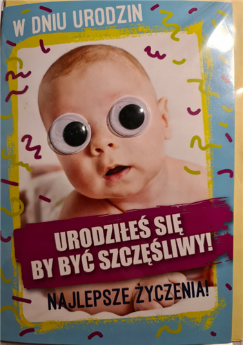 Kartki urodzinowe kartka urodzinowa WESOŁA Zabawna 11,9 cm *16,8 cm 16897829340