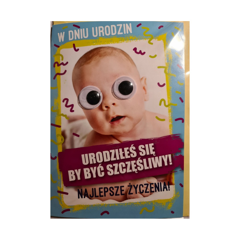 Kartki urodzinowe kartka urodzinowa WESOŁA Zabawna 11,9 cm *16,8 cm 16897829340