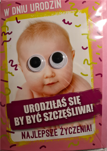 Kartki urodzinowe kartka urodzinowa WESOŁA Zabawna 11,9 cm *16,8 cm 16897829385