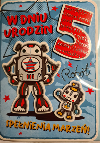 Kartki urodzinowe dla dziecka kartka urodzinowa 5 12,7 cm *17,9 cm 10774039238