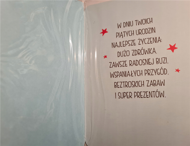 Kartki urodzinowe dla dziecka kartka urodzinowa 5 12,7 cm *17,9 cm 10774039238
