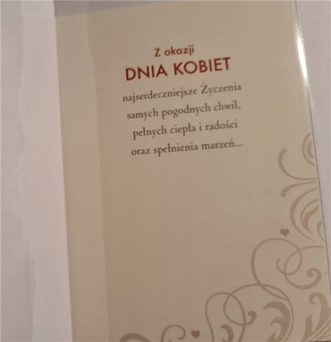 kartki z okazji dnia Kobiet, 8 Marca  11,7 cm *16,8 cm 17220382367