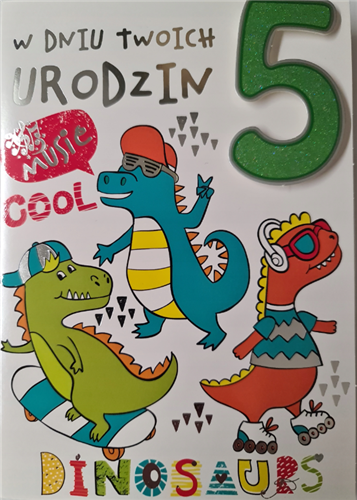 Kartki urodzinowe dla dziecka kartka urodzinowa 5 11,8 cm *17 cm 11737226032