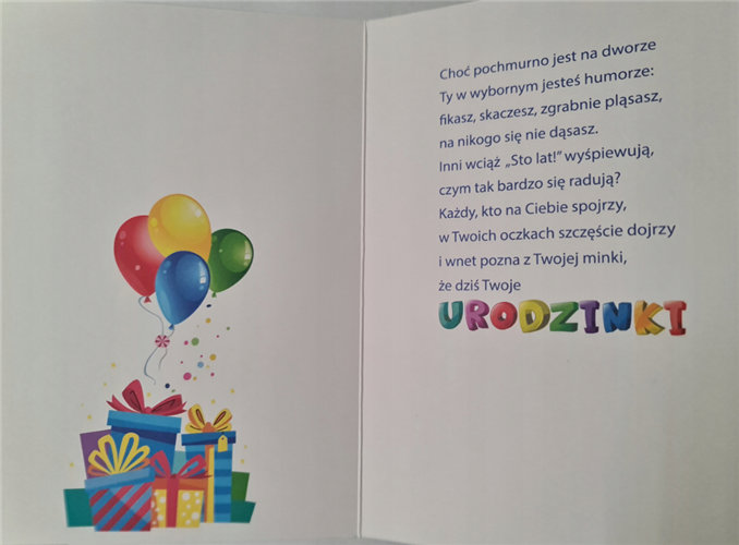Kartki urodzinowe dla dziecka kartka urodzinowa 5 11,8 cm *17 cm 11737226032