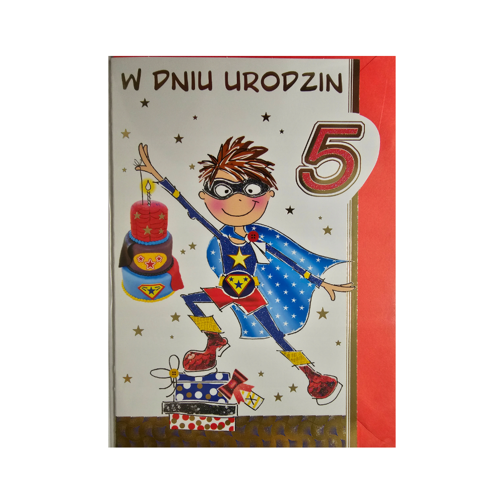 Kartki urodzinowe dla dziecka kartka urodzinowa 5  11,8 cm *17 cm  11777221941
