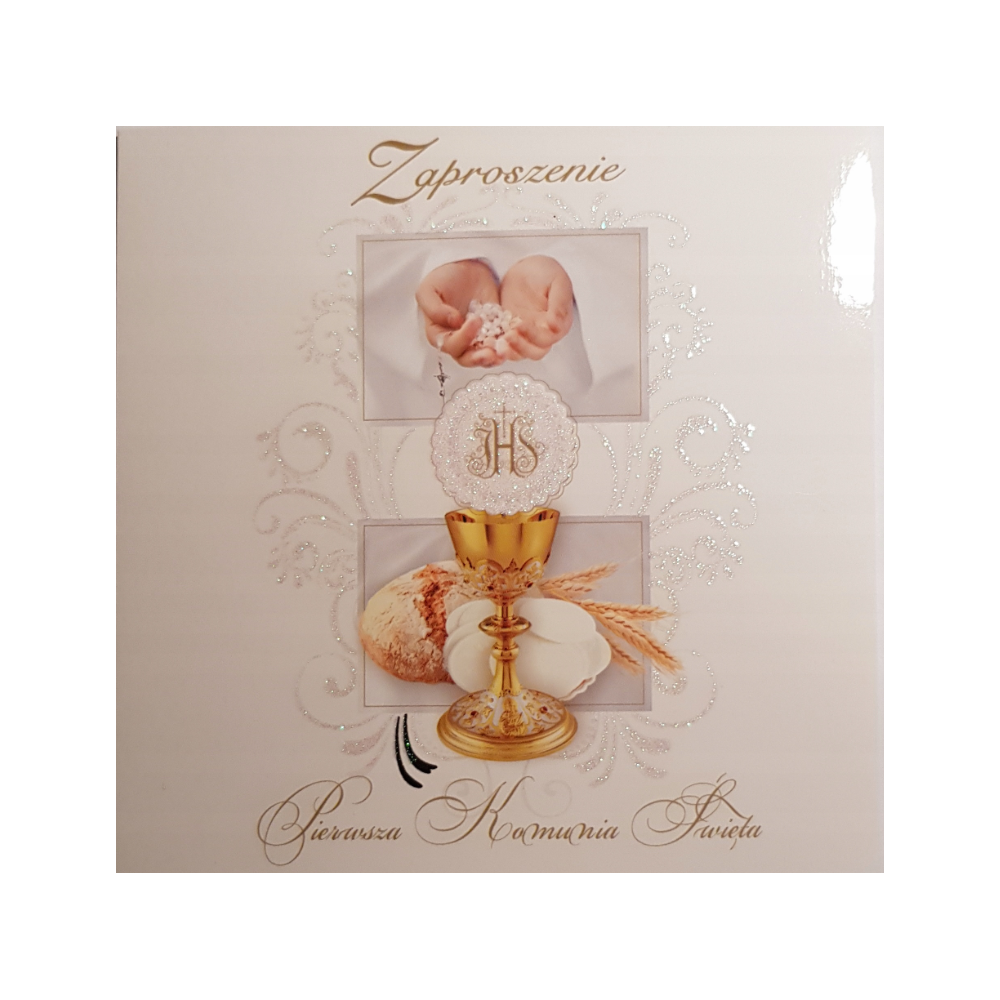 zaproszenia na Komunie Świetą 12 cm *12 cm 11781563066