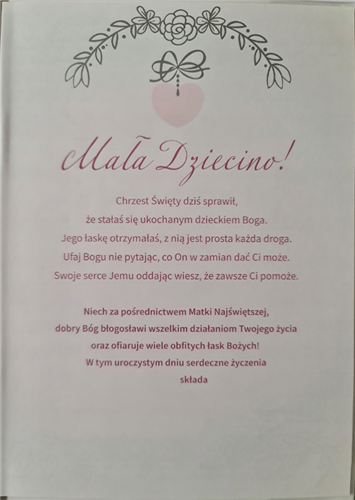 książeczka na Chrzest Święty, pamiątka na Chrzest 14,5 cm *20,5 cm  17368632124