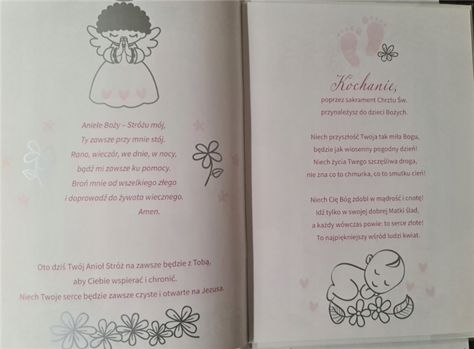 książeczka na Chrzest Święty, pamiątka na Chrzest 14,5 cm *20,5 cm  17368632124