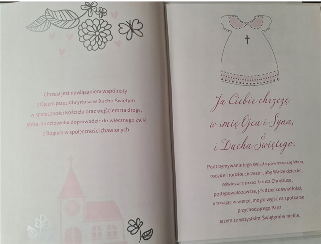 książeczka na Chrzest Święty, pamiątka na Chrzest 14,5 cm *20,5 cm  17368632124