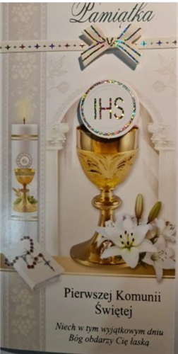 Pamiątka pierwszej Komunii Świetej  10,6 cm *21,7 cm 11955714220
