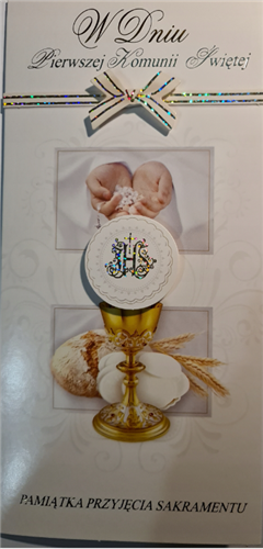 Pamiątka pierwszej Komunii Świetej 10,6 cm *21,7 cm 11955723713