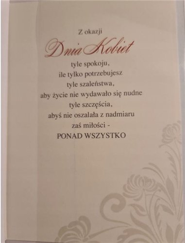 kartki z okazji dnia Kobiet, 8 Marca  11,7 cm *16,8 cm 17220348644