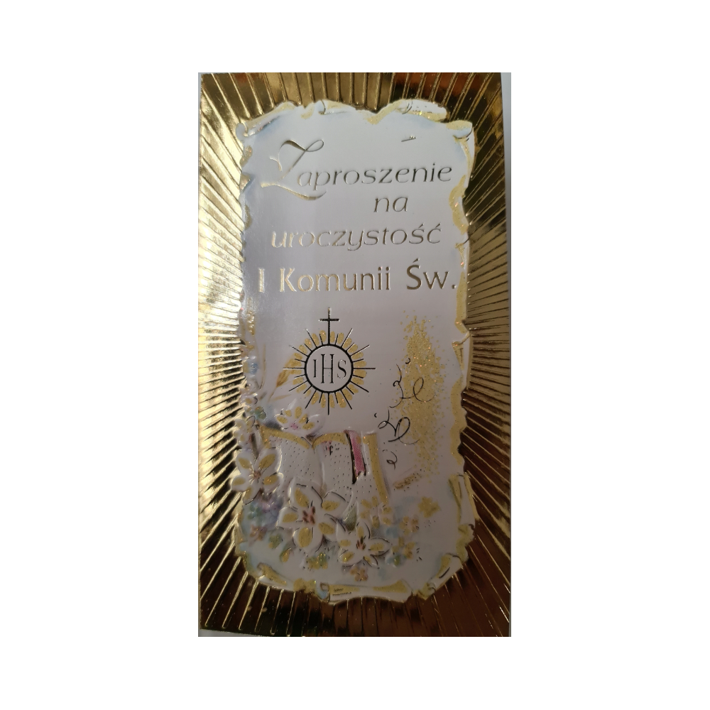 zaproszenia na Komunie Świetą zaproszenie 7,2 cm *13,5 cm 12047639381